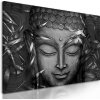 Obraz abstraktný Budha v čiernobielom prevedení