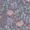 Vliesové tapety na stenu IMPOL 10425-08, rozmer 10,05 m x 0,53 m, štylizované listy hnedo-zelené na sivom podklade, Erismann