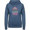 AWDis Hoodie Mikina - Pozitívna myseľ, život - Letecká modrá - L - Dámske