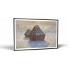 Claude Monet Claude Monet - Haystacks | Obraz Vintessia v ráme Rozmery obdĺžnik: 40x60, Rám: Čierny matný-alu