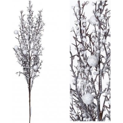 Konár osnežený + plody 50cm 8401278 - Umelý kvet vianočný
