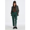 Gant nohavice JERSEY CIGARETTE PANT TARTAN GREEN