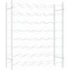 vidaXL Stojan na víno na 48 fliaš biely kovový 340908