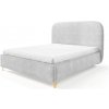 Wilsondo Manželská čalúnená posteľ s úložným priestorom Lunestia 180x200 - sivá