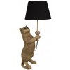 Clayre & Eef Zlatá stolná lampa Mačka - 31*24*62 cm - Clayre & Eef