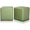 Sedací vak taburetka block kocka zelená olivová ekokoža TiaHome