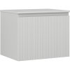 Mexen Rivel kúpeľňová skrinka pod umývadlo 60 cm s doskou, 1 zásuvka, ryhovaná, sivá matná - 91A20-06047-1-BFC62