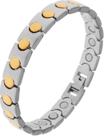 Šperky eshop Dvojfarebný náramok z chirurgickej ocele kruhy v zlatom  odtieni magnety Z23.06 od 22,95 € - Heureka.sk