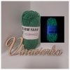 GLOW YARN priadza svietiaca v tme zelená GP659