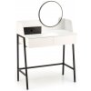 Halmar toaletný stolík AGNES 120 cm biely čierny