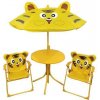 Set záhradný LEQ MELISENDA Tigre, tiger, slnečník 105 cm, stôl 50 cm, 2 stoličky, detský