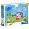 CLEMENTONI Obrázkové kostky Prasátko Peppa, 12 kostek