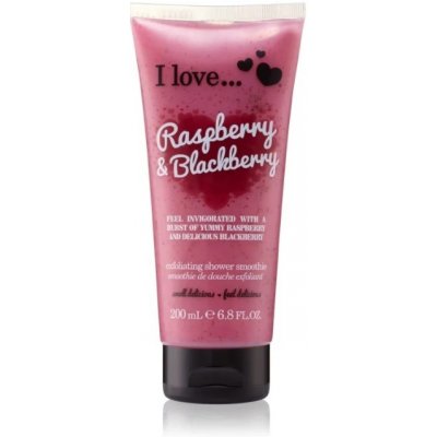 I Love sprchový peeling s vôňou malín a černíc Raspberry & Blackberry Exfoliating Shower Smoothie 200 ml