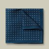 Charles Tyrwhitt Silk Linen Geo Pocket Square Petrol Blue