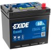 Exide Excell 12V 60Ah 390A EB604