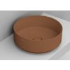 Ceramica Dolomite Noemi umývadlo 44x44 cm okrúhly pultové umývadlo hnedá/béžová matná D310561