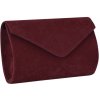 Stredná bordová semišová listová kabelka 364