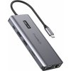 Choetech USB HUB adaptér 12v1 Choetech HUB-M26 USB-C na USB-C+ USB-A+ HDMI+ VGA+ AUX+ SD+ TF (sivá)