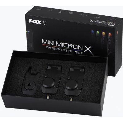Fox Mini Micron X 2 sada prútov rybárske signály čierna CEI197