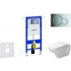 GEBERIT - Duofix Modul na závesné WC s tlačidlom Sigma01, lesklý chróm + Duravit D-Code - WC a doska, Rimless, SoftClose 111.355.00.5 NH2