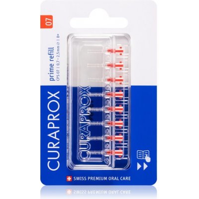 Curaprox Prime Refill náhradné medzizubné kefky v blistrovom balení CPS 07 0,7 - 2,5 mm 8 ks