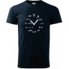 Matematické hodiny - Klasické pánske tričko vyššej gramáže - S ( Tmavomodrá (veľmi tmavá - skoro čierna) )