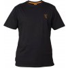 Fox Collection T-Shirt Čierno-oranžové Tričko 2XL