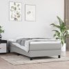 Box spring postel s matrací světle šedý 100 x 200 cm textil Šedá 3144053