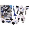 Auto-Robot 2v1 Transformácia Policajné Auto Biele