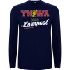 Superfutbal Pánske tričko dlhý rukáv Liverpool YNWA, tmavo modré Veľkosť: XL
