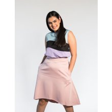Dámska sukňa midi ružová
