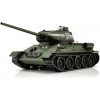 TORRO tank PRO 1/16 RC T-34/85 zelená kamufláž - BB Airsoft - kouř z hlavně