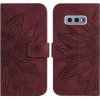 VSETKONAMOBIL 64161 ART SUNFLOWER Peňaženkové puzdro s remienkom Samsung Galaxy S10e bordové