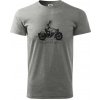 Celý život na výletě - motorka - Klasické pánske tričko vyššej gramáže - XL ( Tmavosivý melír )
