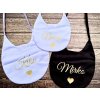 Svadobné podbradníky s menami 8 - Celý set (2 ks veľký + 2 ks malý) 16319