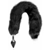 Ouch! Fox Tail with Metal Butt Plug Black