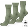 Happy Feet HF-24 Bavlnené pánske ponožky 41-43, 3páry, zelená