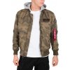 Alpha Industries MA-1 TT HOOD bunda pánska olive camo Farba: zelený a hnedý maskáč, Veľkosť: S