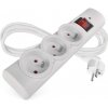 P54013 Prepäťová ochrana - 3 zásuvky, 1,5 m, biela