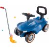 Set odrážadlo Bobby Car Neo BIG modré zvukové s 3-vrstvovými gumovými kolesami a s opierkou a vodiacou tyčou