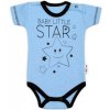Baby Nellys Body krátky rukáv Baby Little Star modré