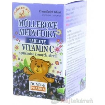 Dr.Muller Müllerovi medvídci s vit.C s přích.čer.ryb. 45 tabliet