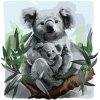 ZUTY Maľovanie podľa čísel - KOALA A JEJ DIEŤA Rámovanie: bez rámu a bez vypnutia plátna, Rozmer: 40x50 cm