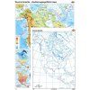 Severná Amerika - všeobecnogeografická mapa + slepá mapa DUO (100x140 cm – 1:6950000), nástenná, fóliovaná, lištovaná