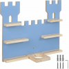 tectake 405230 nástenná polica mylittlestory fortress pre až 16 tonies - modrá