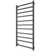 Mario-Radiators Kúpeľňový rebríkový radiátor INOX TOKIO 233W/230V 117x53 cm nerez/antracit 1.4.048149.GR + záruka 3 roky zadarmo
