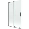 MEXEN/S - Velar L dvojkrídlová posuvná vaňová zástena 110 x 150, transparent, grafit kartáčovaná 896-110-003-01-66