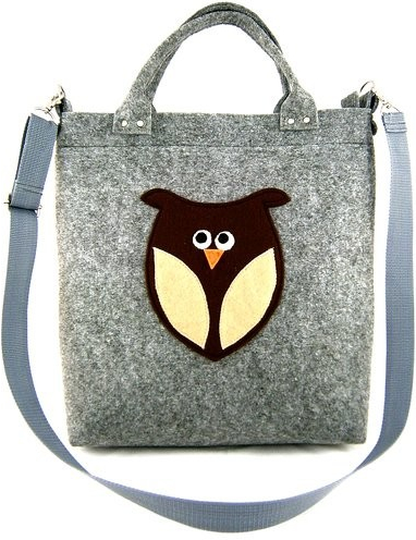 Filcová kabelka Sweet Owl šedá