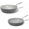 Elmich Základná sada keramických panvíc 2 ks, Wok a štandardná panvica - tmavosivá