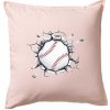 Baseball lopta v triku - Vankúš 50x50 - 50x50 - Vrátane výplne ( Svetloružová )